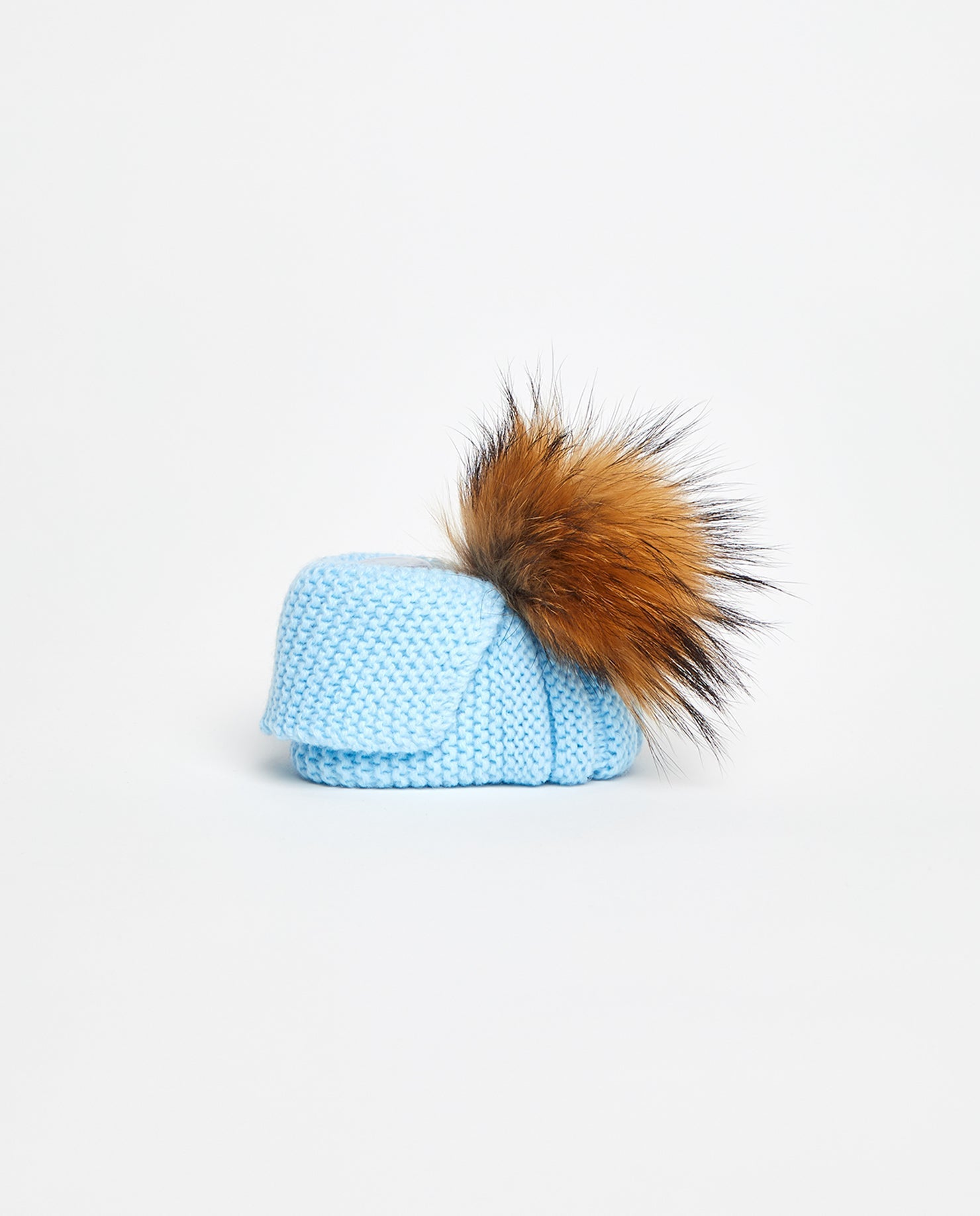Pantoufles Tricot | Knit Slippers BABY BLUE - Mpompon