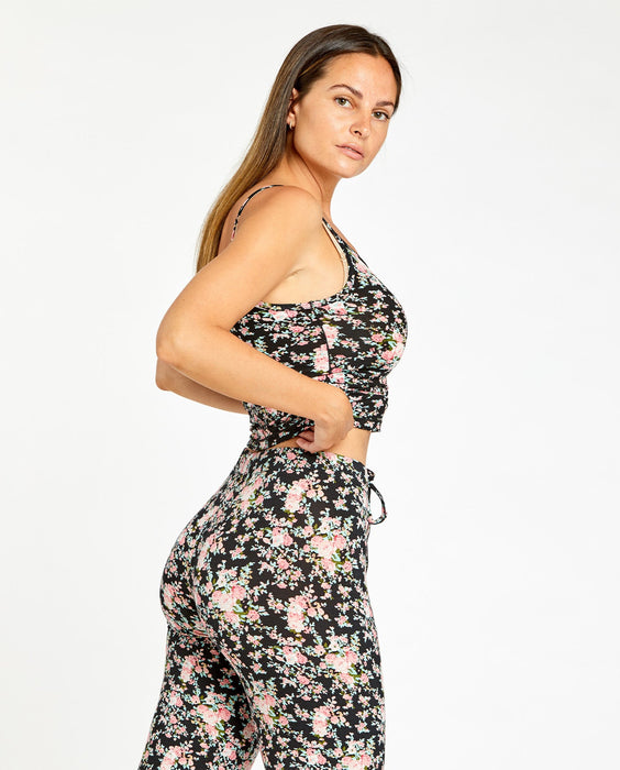 Ensemble de Grossesse Cosy Floral Noir - Vegan