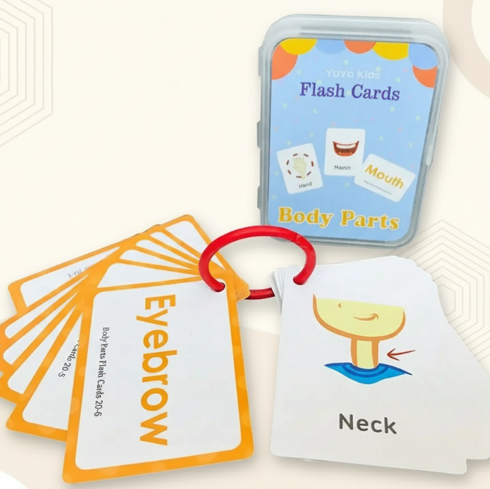 Cheerful Educational Word Cards, Language-rich