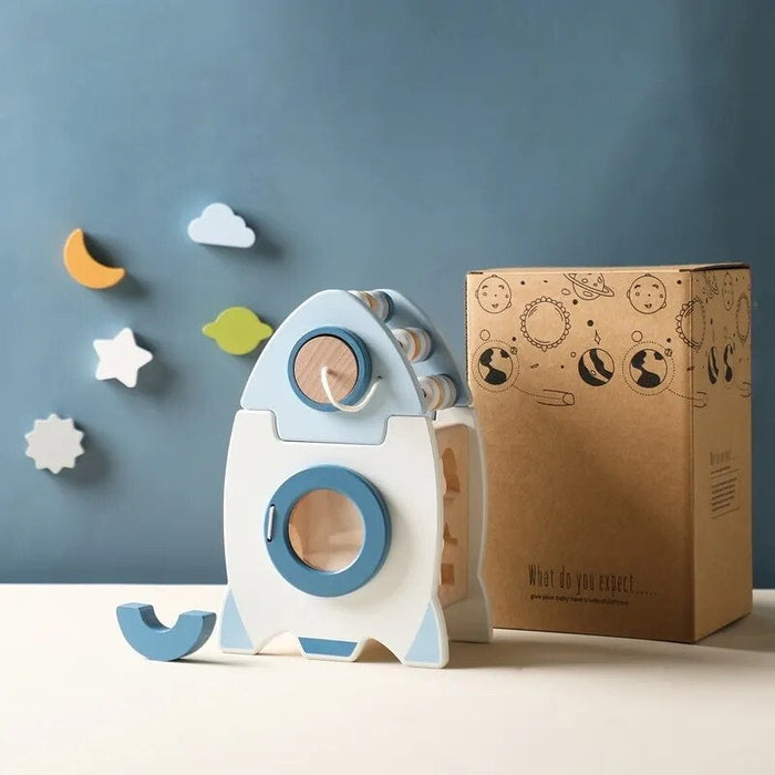 Wooden Rocket Toy, Cosmic Exploration