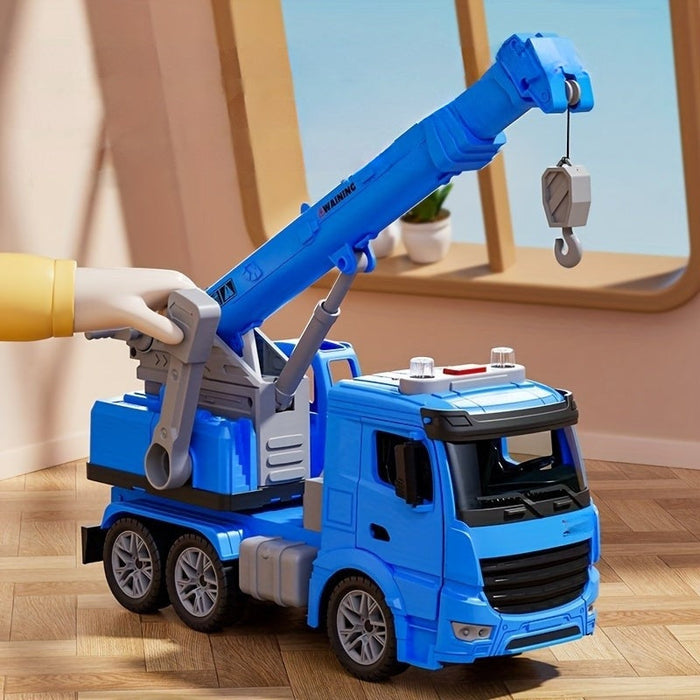Movable Arm Crane Truck Toy, Light & Sound Features