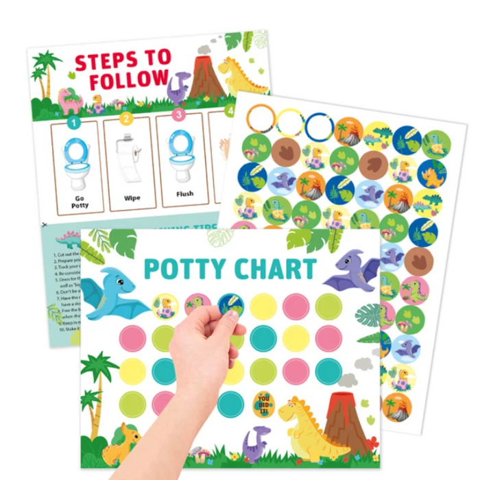 Playful Potty Training Card, Motivational Stickers Included