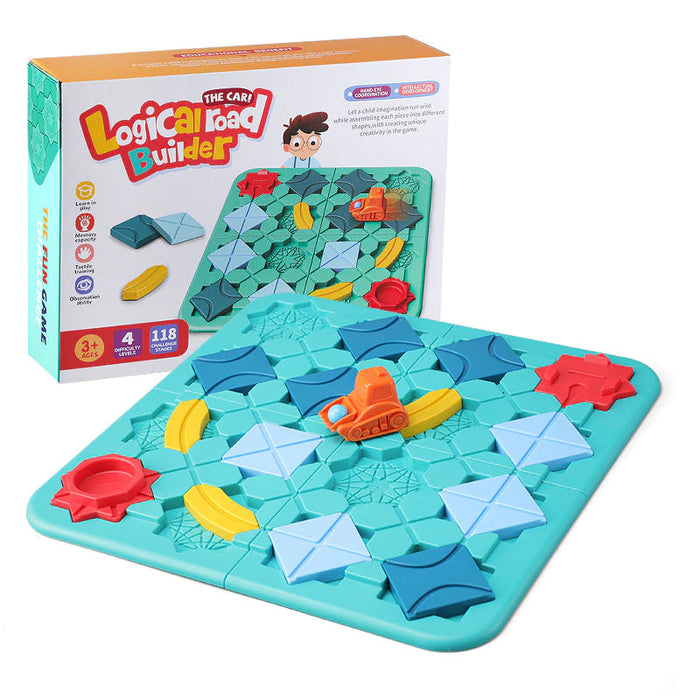 Logical road building game, engaging learning tool