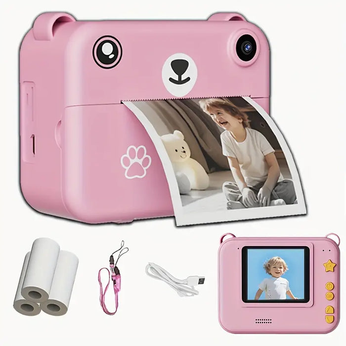 Colorful Instant Camera for Kids, 1080p Video & Printing Function