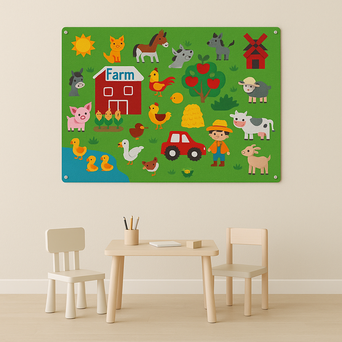 Colorful Felt Board, Interactive Animal Play