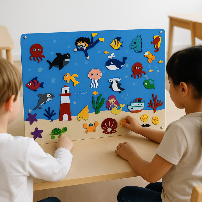 Colorful Felt Board, Interactive Animal Play