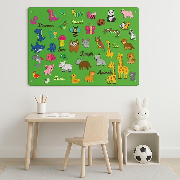 Colorful Felt Board, Interactive Animal Play