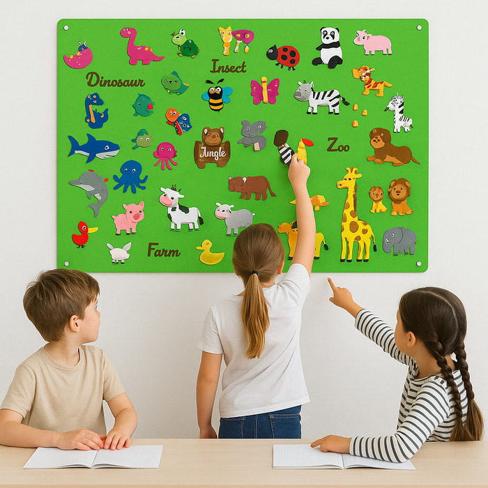 Colorful Felt Board, Interactive Animal Play