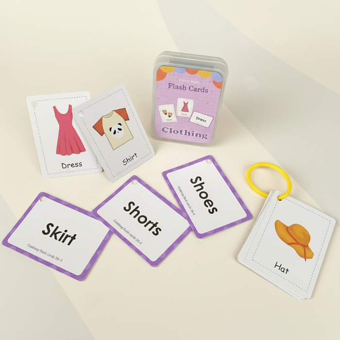 Cheerful Educational Word Cards, Language-rich