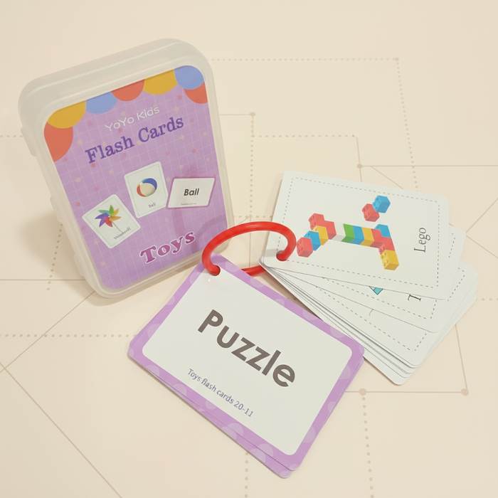 Cheerful Educational Word Cards, Language-rich