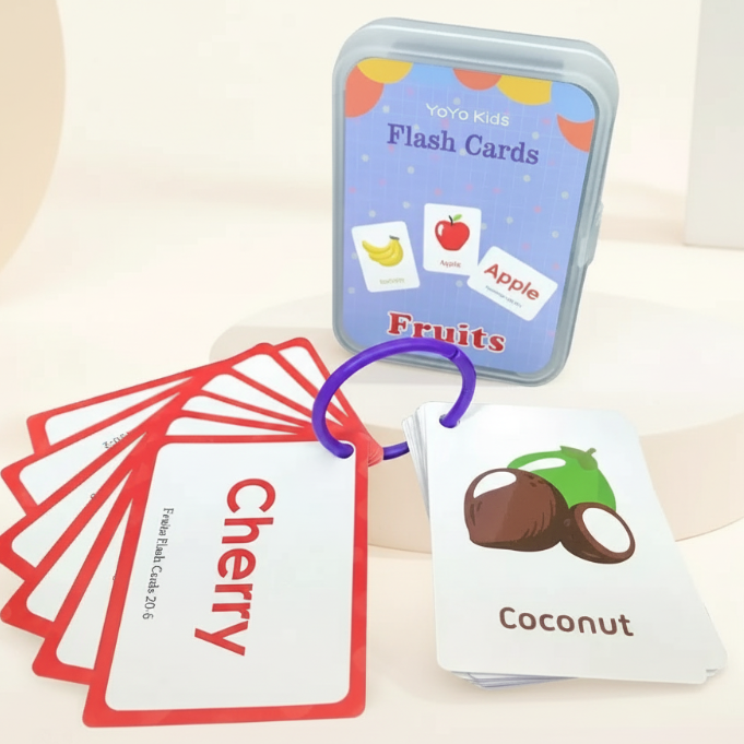 Cheerful Educational Word Cards, Language-rich