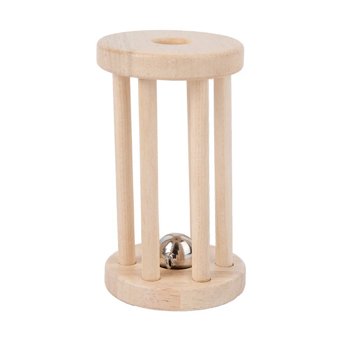 Colorful Wooden Rattle, Engaging Roller Design