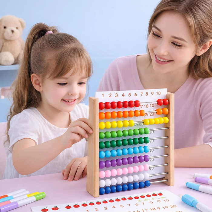 Colorful Wooden Abacus, Educational Toy