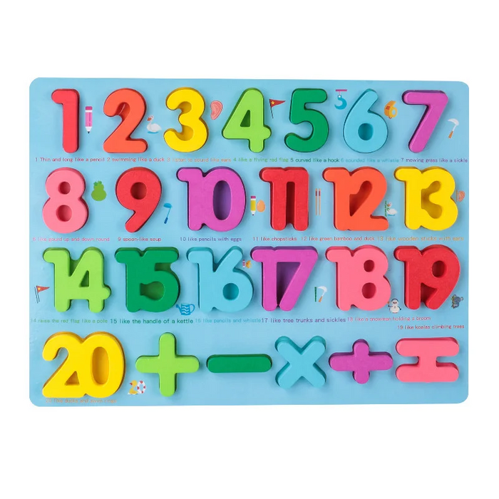 Colorful Learning Puzzle, Educational Montessori Number & Letter Set