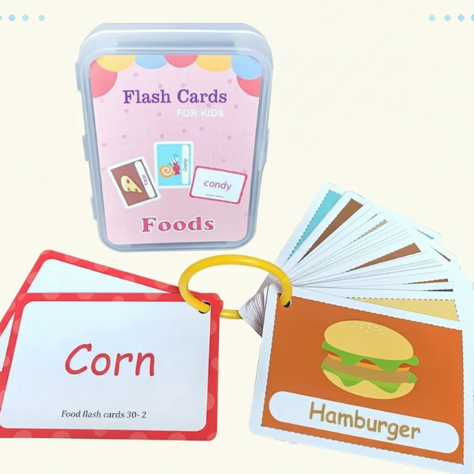 Cheerful Educational Word Cards, Language-rich