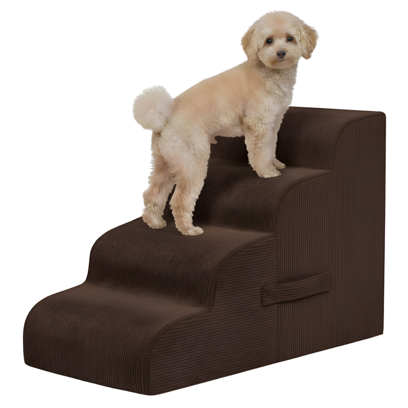 4-Step Pet Ramp Stairs for Beds and Sofas for Small Dogs and Cats