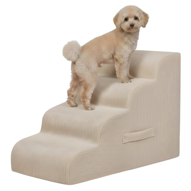 4-Step Pet Ramp Stairs for Beds and Sofas for Small Dogs and Cats