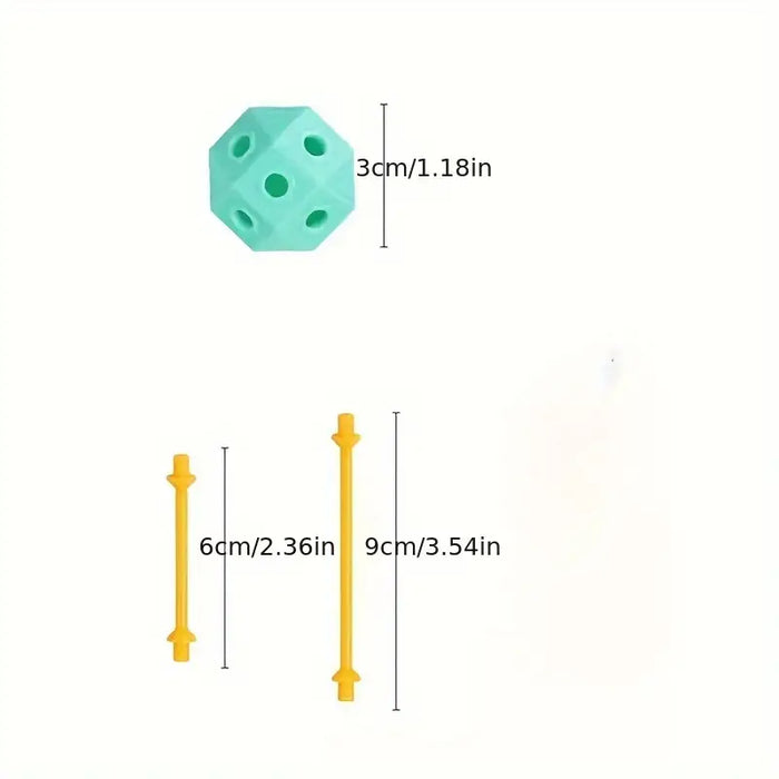 Flexible PVC Beads, 3D Geometric Building Blocks