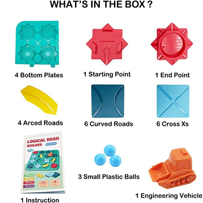 Logical road building game, engaging learning tool