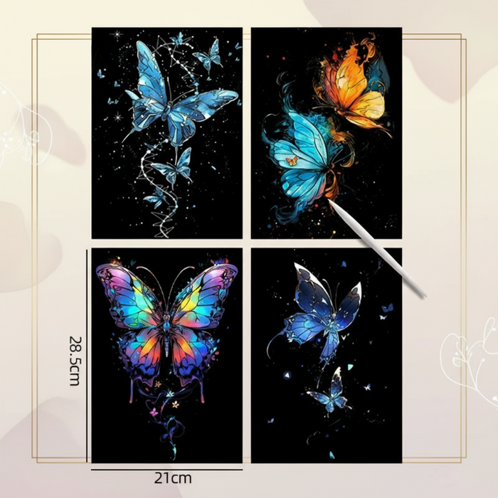 Glow-in-the-Dark Scratch Card Set, Interactive Fun