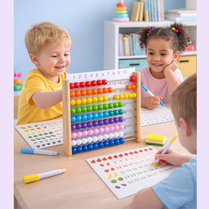 Colorful Wooden Abacus, Educational Toy