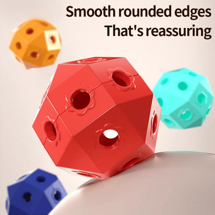 Flexible PVC Beads, 3D Geometric Building Blocks