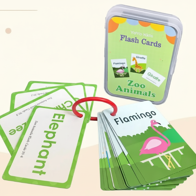 Cheerful Educational Word Cards, Language-rich