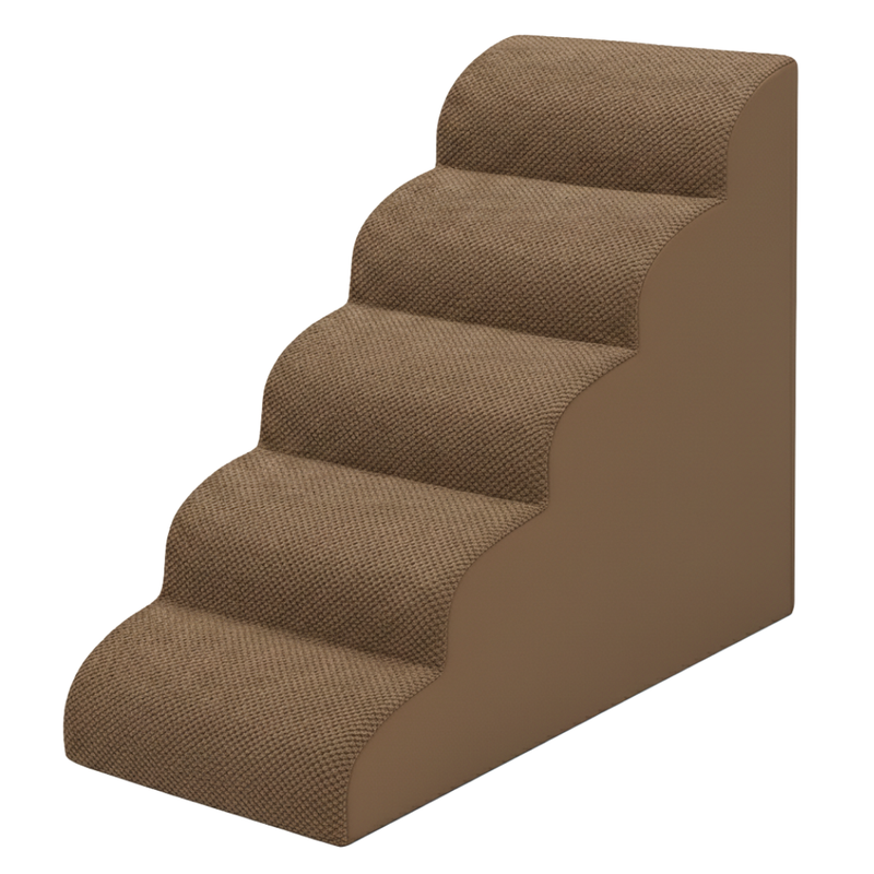 Pet Stairs for Bed and Couches 28.7” High with 5-Step Curved Foam