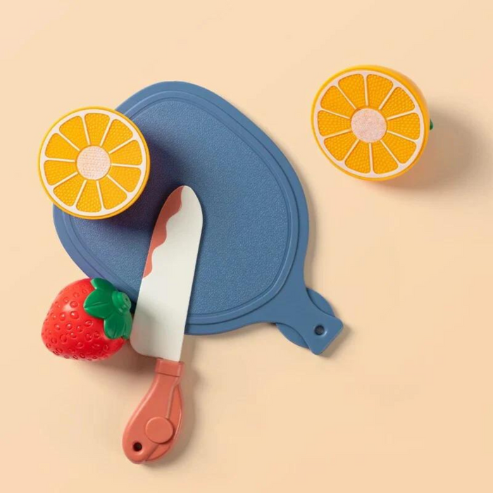 Vibrant Montessori Fruit Cutting Set, Engaging Play