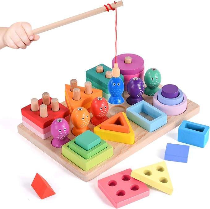 Vibrant Wooden Game, Educational and Creative