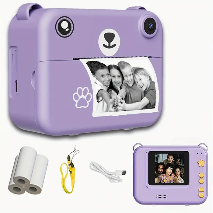 Colorful Instant Camera for Kids, 1080p Video & Printing Function
