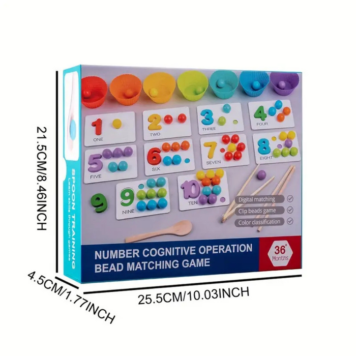 Playful Montessori Game, Counting and Sorting