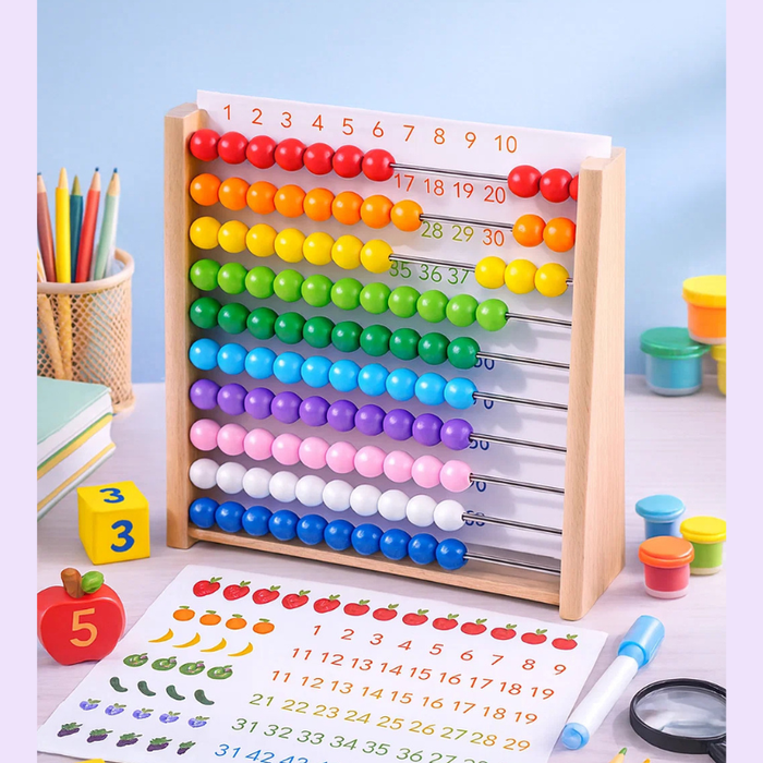 Colorful Wooden Abacus, Educational Toy