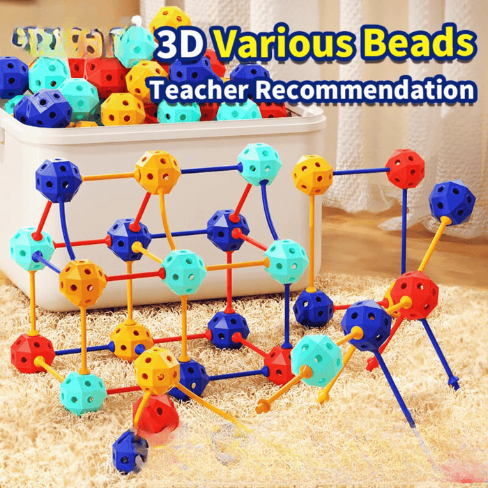 Flexible PVC Beads, 3D Geometric Building Blocks