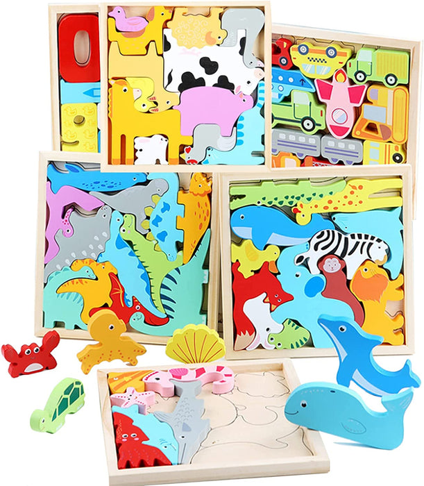 Colorful Shape Puzzle, Engaging Learning Tool (2+1 FREE)