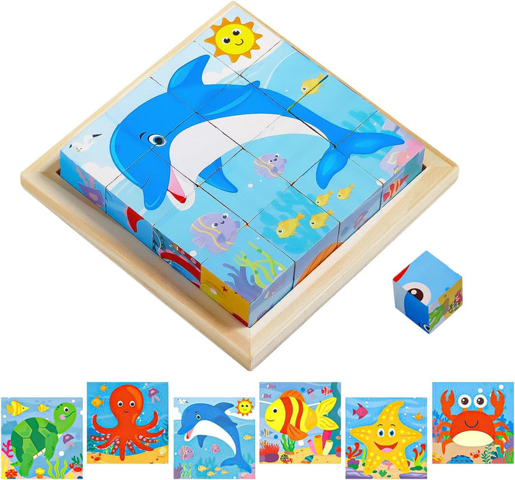 Colorful 3D Puzzle Blocks, Engaging and Educational