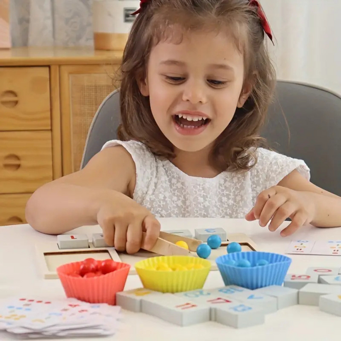 Playful Montessori Game, Counting and Sorting