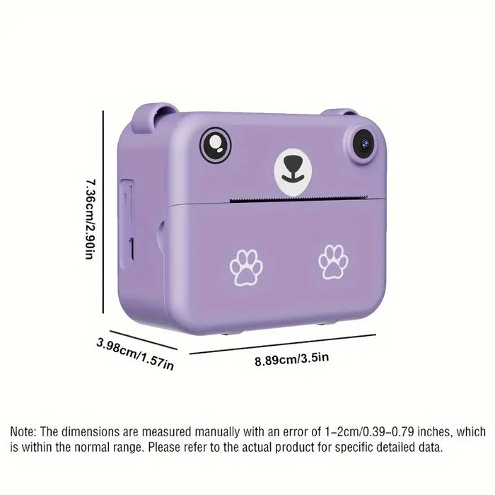 Colorful Instant Camera for Kids, 1080p Video & Printing Function