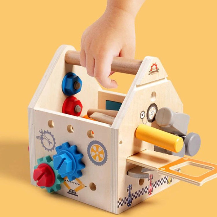 Engaging Wooden Activity Box, Explore & Learn