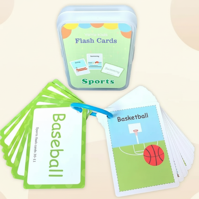 Cheerful Educational Word Cards, Language-rich