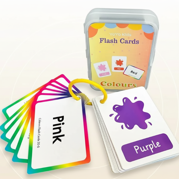 Cheerful Educational Word Cards, Language-rich