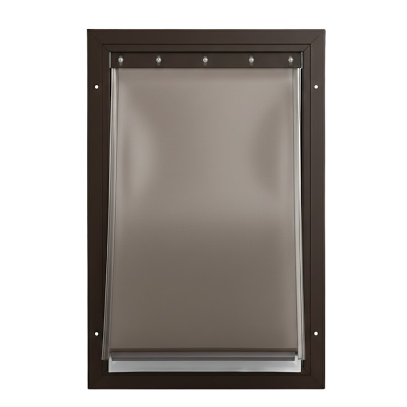 Aluminum Pet Door with Magnetic Vinyl Flap and Locking Panel