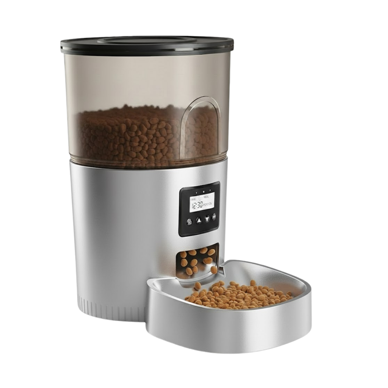 Automatic Cat & Dog Feeder 3L Timed Food Dispenser with Dual Power Supply
