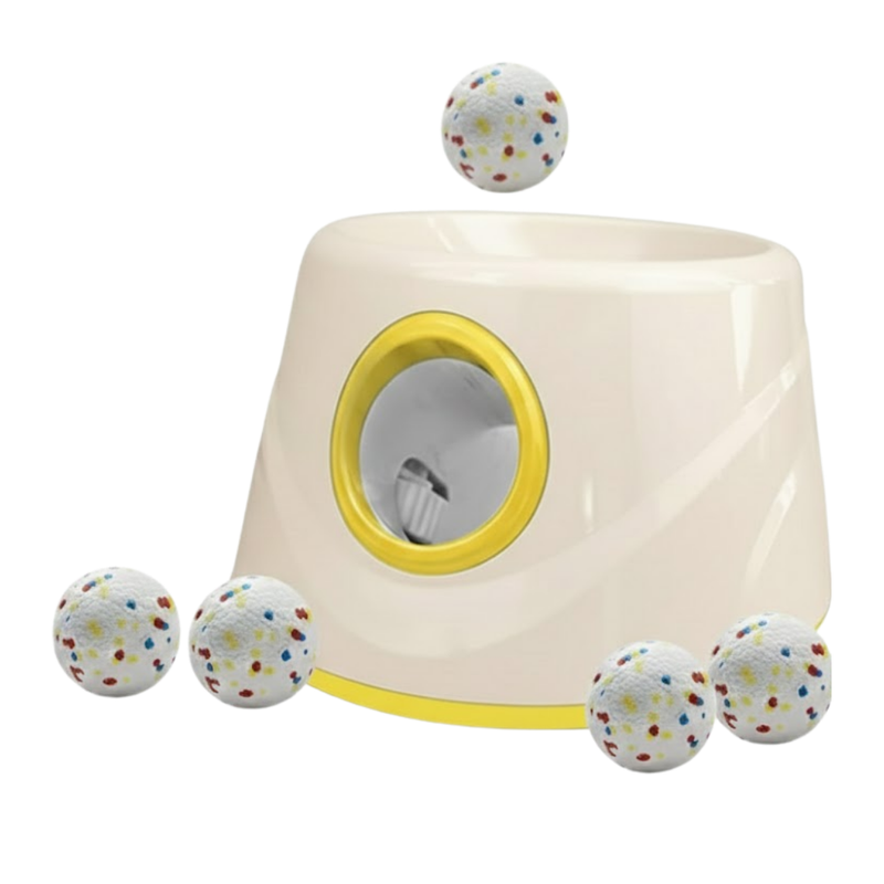 Automatic Ball Thrower for Pets, Interactive Toy with 3 Settings