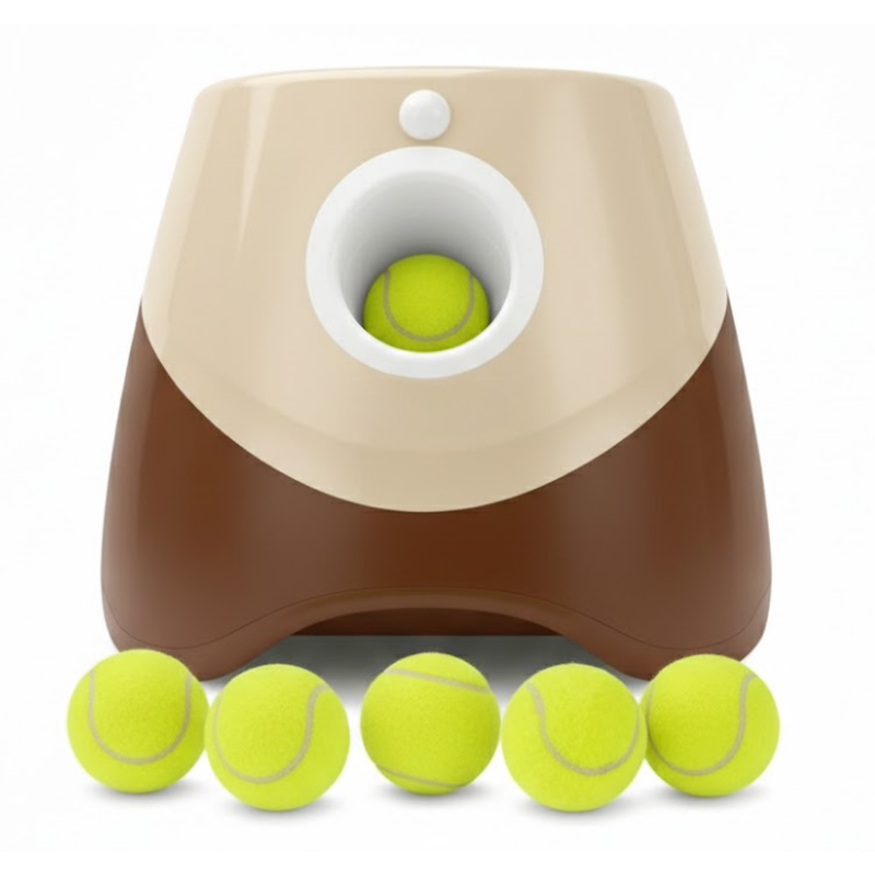 Automatic Dog & Cat Ball Launcher, Interactive Fetch Toy Machine