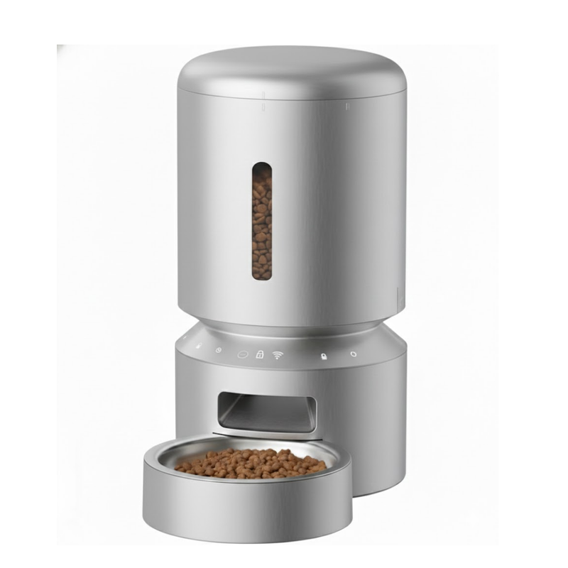 Automatic Cat & Dog Feeder 5L with Wi-Fi, Timed Feeding, Voice Recorder