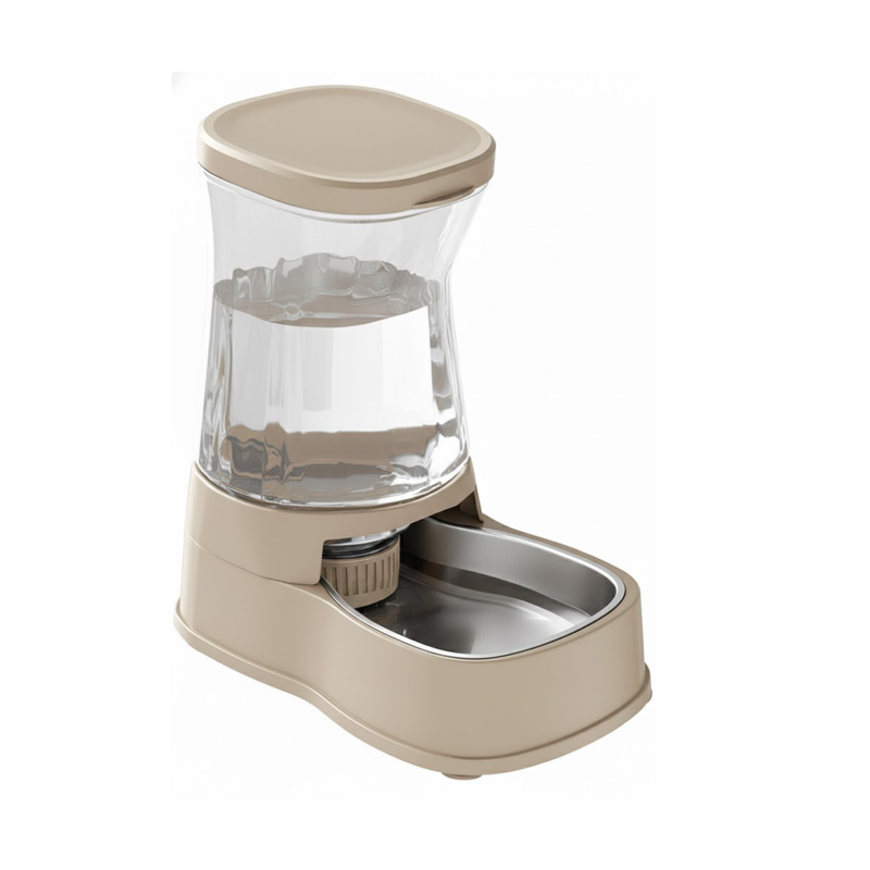 Automatic Pet Water Dispenser 1 Gallon Gravity Feeding Bowl, Stainless