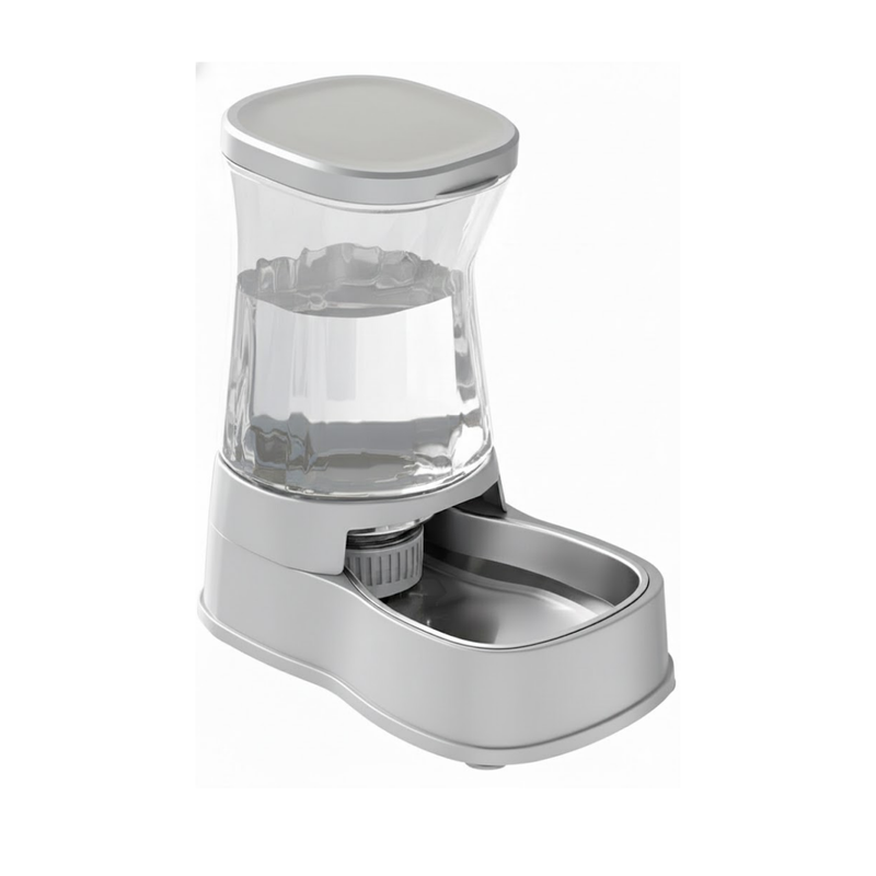 Automatic Pet Water Dispenser 1 Gallon Gravity Feeding Bowl, Stainless