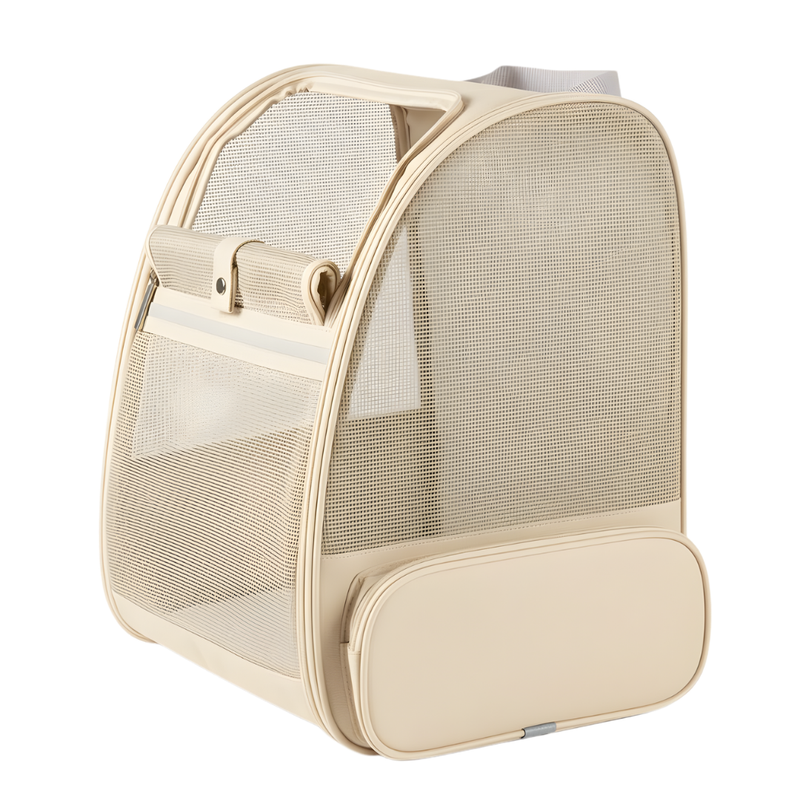 Bubble Pet Backpack Carrier with Mesh Sides and Removable Mat