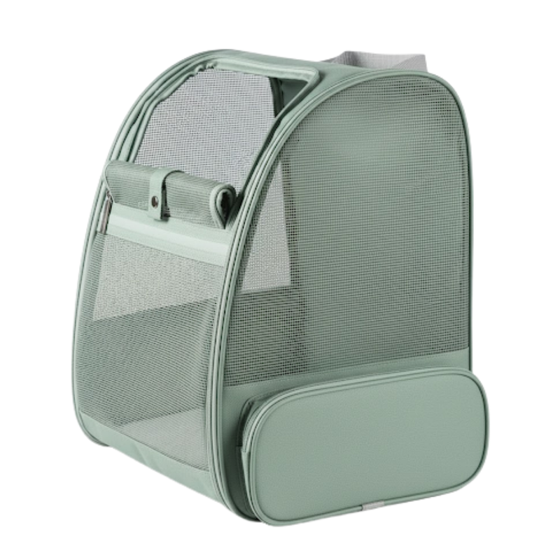 Bubble Pet Backpack Carrier with Mesh Sides and Removable Mat